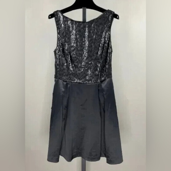 The Limited size 8 Black Sequin and Satin Mini Dress with Low Scoop Zipper Back - Picture 1 of 14
